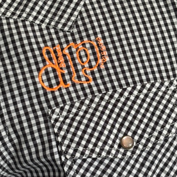 Diesel Sfolta Western Snap Shirt | Sz M | Black White Gingham Rockabilly Western - Picture 5 of 6